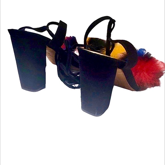 Loeffler Randall Black Nicolette Fox Fur-Trimmed - Picture 9 of 10